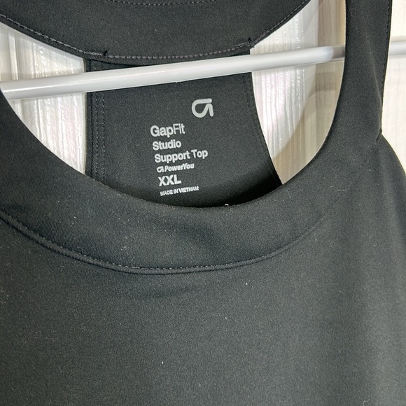 Gap Fit‎ NWT Studio Support Top Womens XXL Black Active Workout Yoga - Picture 3 of 6
